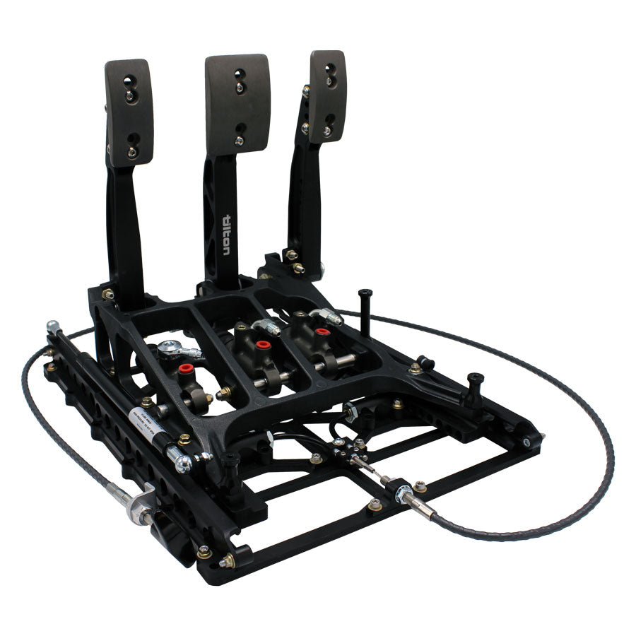 floor mounted pedal box Tilton Floor Mount Underfoot 3 Pedal Box 850 Series with Slider – Racer Products