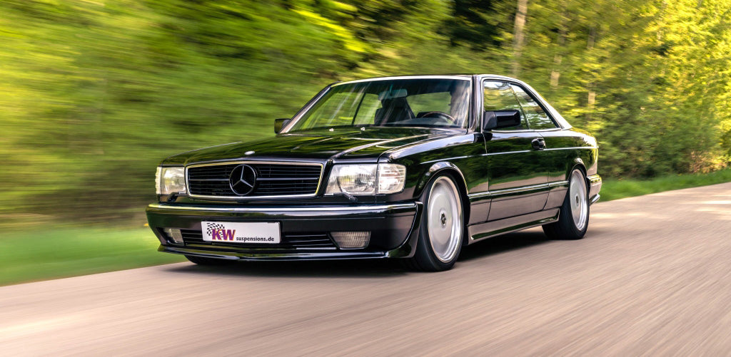 KW V3 Classic coilover kit for the best car of its time: Full adjustable suspension kit for Mercedes-Benz SEC