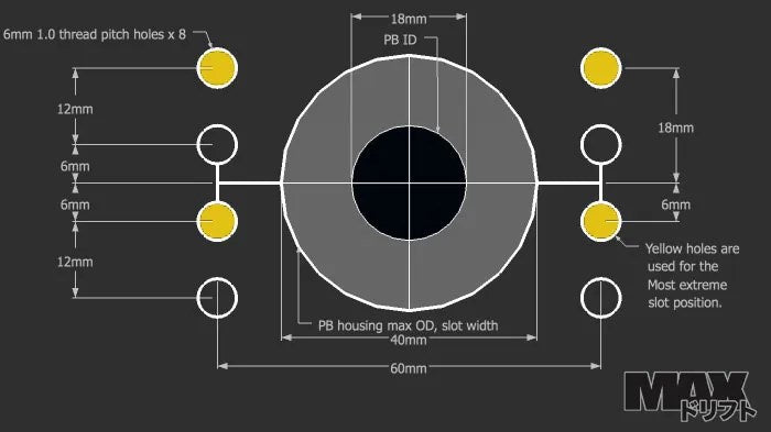 PSM E36 front upper camber caster plate upgrade for comp coilovers (Or ...