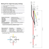 Nuke Wiring kit for single fuel pump, 30-Amp, battery connection (Order in)