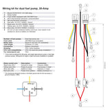 Nuke Wiring kit for dual fuel pumps, 30-Amp, battery connection (Order in)