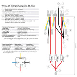 Nuke Wiring kit for triple fuel pumps, 30-Amp, battery connection (Order in)