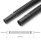Nuke Convoluted black nylon in-tank fuel hose Ø8/10mm 350mm