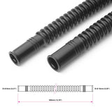 Nuke Convoluted black nylon in-tank fuel hose 8/10mm 500mm