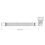 Nuke Pre-assembled in tank 350mm fuel hose with SAE 9.49 90 to ID10 quick connect (Order in)