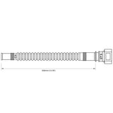 Nuke Pre-assembled In-Tank 350mm fuel hose SAE 9.49 Straight to ID8 quick connect (Order in)