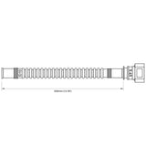 Nuke Pre-assembled In-Tank 350mm fuel hose : SAE 9.49 Straight to ID10 quick connect (Order in)