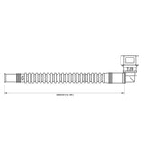 Nuke Pre-assembled In-Tank 350mm fuel hose : SAE 7.89 90° to ID8 quick connect (Order in)