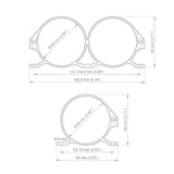 Nuke Universal Dual Bracket 65 mm, with Bosch 200 / 044 inserts (Order in)