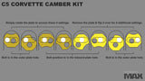 PSM C5 Adjustable Camber Lockout Kit, Front (Order in)