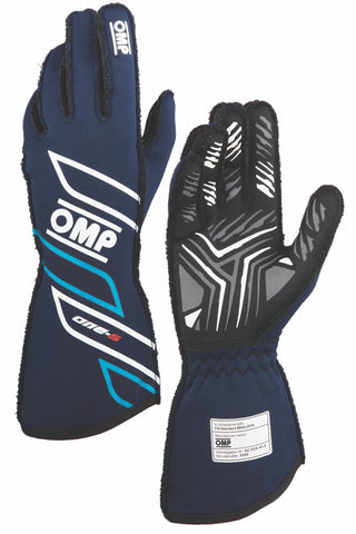 OMP Gloves One S Navy Blue/Cyan 2025