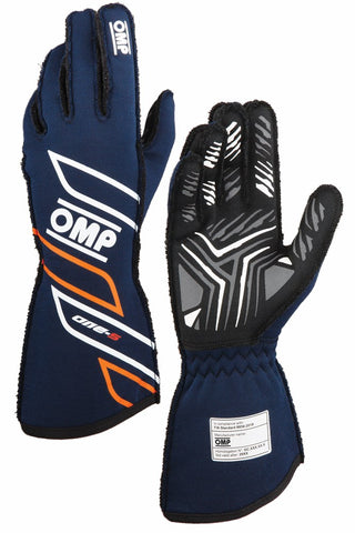 One S Gloves - Navy Blue/Orange