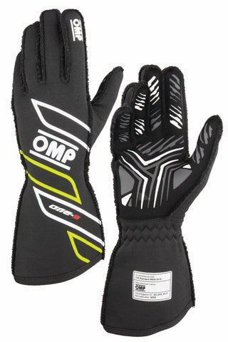 OMP Gloves One S Grey/Yellow 2025