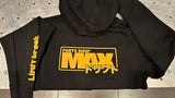 PSM Logo Hoodie, Gold on Black, Extra-Small (Order in)