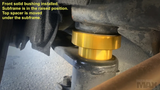 PSM XE20 IS250 350 F & GS 3rd gen Sub Frame Riser, solid bushings (Order in)