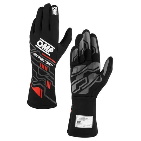 OMP Gloves Sport Black/Red