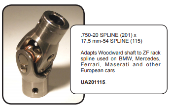 Woodward Machine UA111109 Steering Universal Joint, Single J