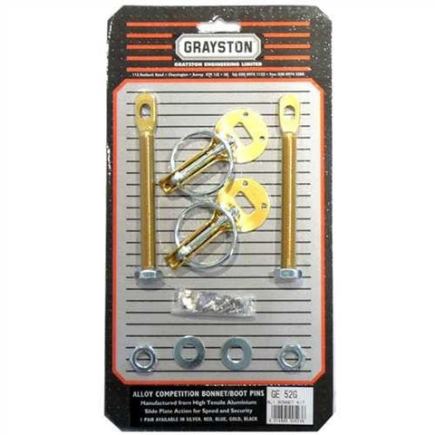 Grayston Gold Aluminium Bonnet Pins
