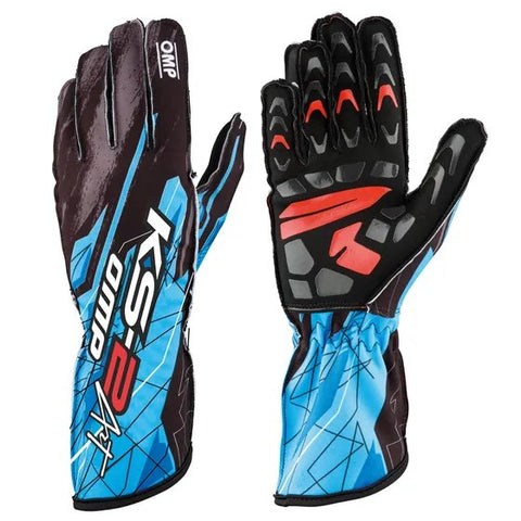 OMP Gloves KS2 Art Black/Cyan