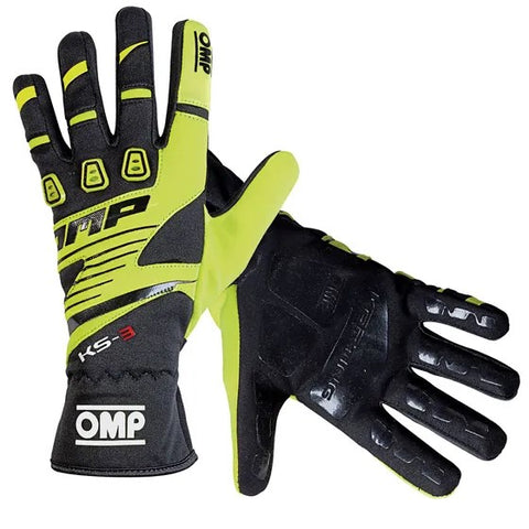 OMP Gloves KS3 Black/Fluro Yellow